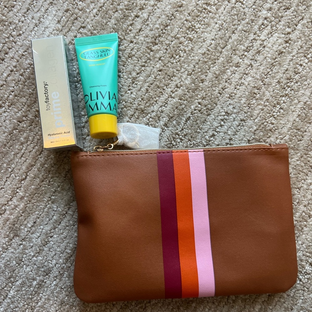ipsy Makeup Set with Brown Bag and Skincare Essentials